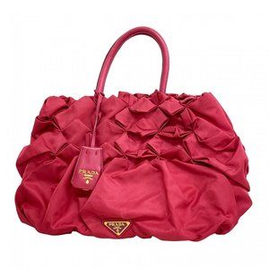 Prada Women's Red Nylon Handbag P1159650